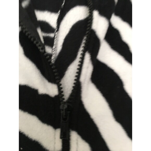 Nick & Nora Adult Zebra Print Footed Pajamas Jumpsuit Sleep 1pc Size Medium - Picture 5 of 9